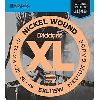 D'ADDARIO EXL115W SET GTR XL BLUES/JAZZ WND 3RD