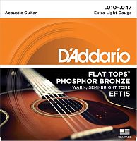 D'ADDARIO EFT15 SET ACOUS FLAT TOP PB X-LITE