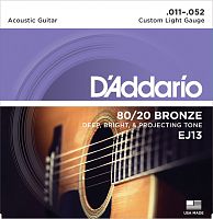 D'ADDARIO EJ13 80/20 BRONZE CUSTOM LIGHT 11-52